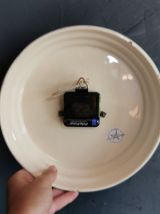 Horloge céramique vintage pendule murale silencieuse ronde 