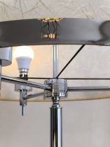 Magnifique lampadaire Italien 70’s chromé 3 feux 