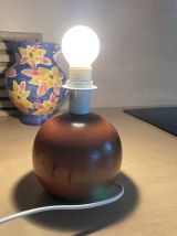 Lampe boule en bois