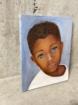 Huile sur toile « enfant africain »