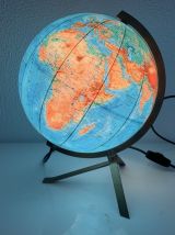 Globe terrestre vintage 1960 PVC JRO wechselbild mappemonde 