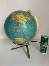 Globe terrestre vintage 1960 PVC JRO wechselbild mappemonde 