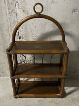 Etagère à épices en rotin années 70