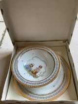 Set assiettes pour enfants, Limoges, vintage