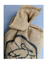 Ancien sac de chanvre "Potasse d'Alsace" impression noire