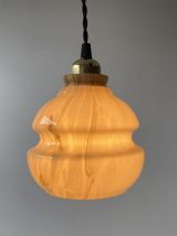 PAIRE D’ANCIENNES SUSPENSIONS MARBREES VINTAGE