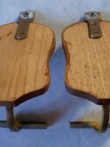 duo de patères  en laiton, vintage