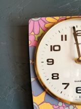 Horloge vintage pendule silencieuse années 70 "Hangarter"