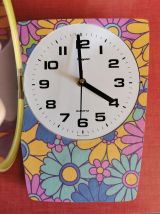 Horloge vintage pendule silencieuse années 70 "Hangarter"