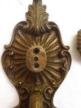 2 porte gobelets  en bronze , vintage