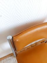 Paire de chaises Skaï et chrome 1970 