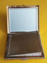 Poudrier ancien Nacré - Miroir bisauté - Vintage