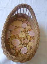 corbeille en osier , vintage