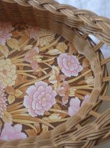 corbeille en osier , vintage