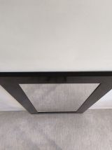 Très beau grand miroir intemporel, noir laqué Barbara Barry 