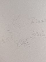 lithographie originale signée numérotée ‘’Nu Aux Dahlias’’ 