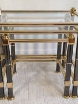 Magnifique ensemble tables gigognes Roche Bobois 1980’s 