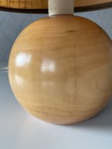Lampe boule en bois 