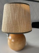 Lampe boule en bois 