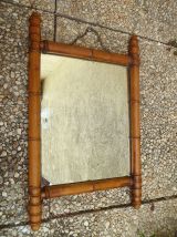 Miroir  "bambou"  vintage