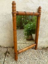Miroir  "bambou"  vintage
