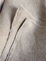 Ancien drap en chanvre avec monogramme