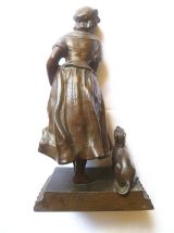 Statue en métal vintage