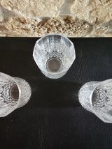 Lot de 3 verres taillés - Style Longchamp, Cristallerie d'Ar