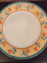 Lot de 6 assiettes plates vintage "Gallery"