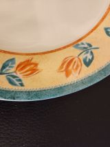 Lot de 6 assiettes plates vintage "Gallery"