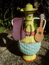 Bouteille scoubidou, vintage 