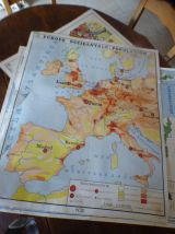 Carte pédagogique France- Europe occidentale