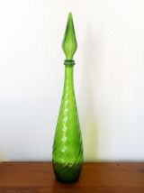 Grande carafe en verre d'Empoli Italie, vintage 