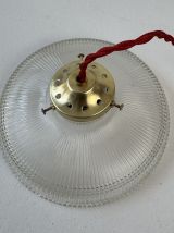 SUSPENSION ANCIENNE EN VERRE PRISMATIQUE VINTAGE