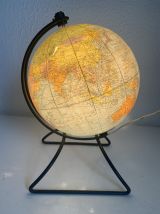 Globe vintage 1960 terrestre verre mappemonde Perrina - 24 c