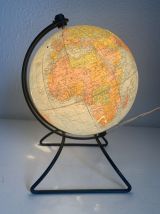 Globe vintage 1960 terrestre verre mappemonde Perrina - 24 c