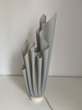 Lampe vintage 1970 Athéna Georgia Jacob drapée gris souris -