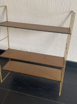 Etagère vintage 1960 String murale bois doré - 60 x 50 cm