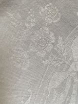 6 serviettes de table fil de coton damassé monogramme SL.