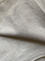 6 serviettes de table fil de coton damassé monogramme SL.