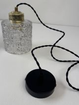 PAIRE D’ANCIENNES SUSPENSIONS EN VERRE VINTAGE