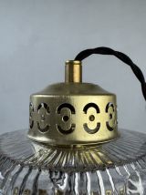 PAIRE D’ANCIENNES SUSPENSIONS EN VERRE VINTAGE