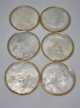  6 sous-verre en nacre