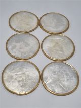  6 sous-verre en nacre
