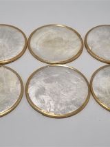 6 sous-verre en nacre