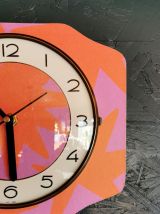 Horloge vintage pendule murale silencieuse Rose étoile orang