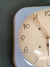 Horloge céramique vintage pendule murale silencieuse carrée 