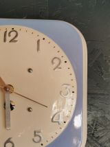 Horloge céramique vintage pendule murale silencieuse carrée 