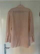 Chemise Kiton rose saumon à rayures rétro