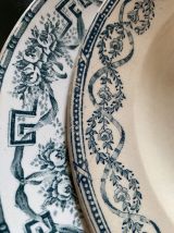 6 assiettes creuses terre de fer Salins et Moulin des Loups.